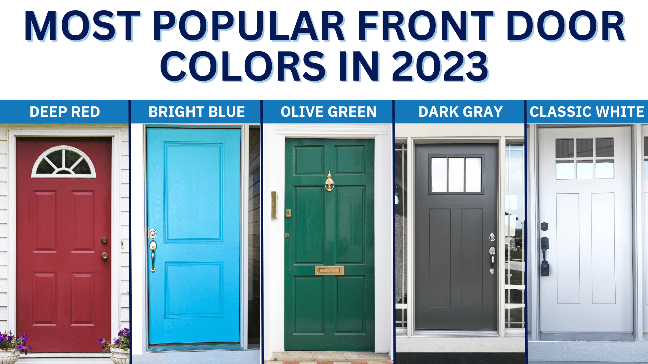 Most popular front door colors for 2023