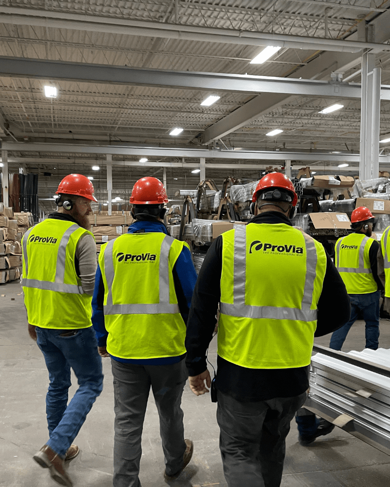 Medford NJ window replacement contractors visiting Provia factory training