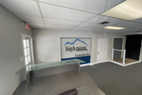 Foyer of High Point Roofing Medford showroom